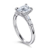 Eva - 14K White Gold Radiant Cut Diamond Engagement Ring - 0.3 ct