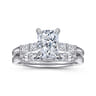 Eva - 14K White Gold Radiant Cut Diamond Engagement Ring - 0.3 ct