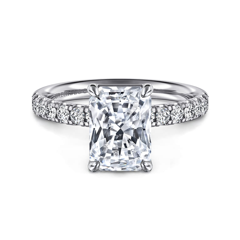 Winslow - 14K White Gold Radiant Cut Diamond Engagement Ring - 0.35 ct - Shot 1