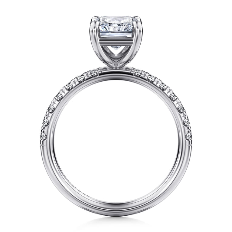 Winslow - 14K White Gold Radiant Cut Diamond Engagement Ring - 0.35 ct - Shot 2