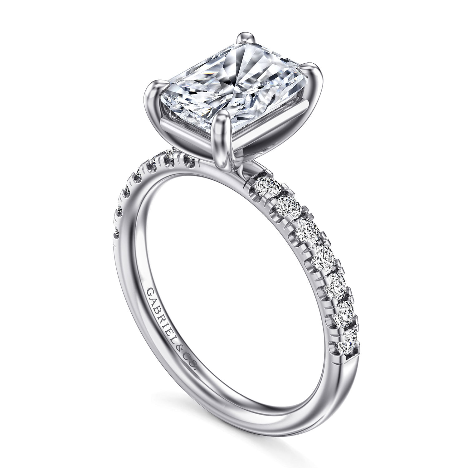 Winslow - 14K White Gold Radiant Cut Diamond Engagement Ring - 0.35 ct - Shot 3