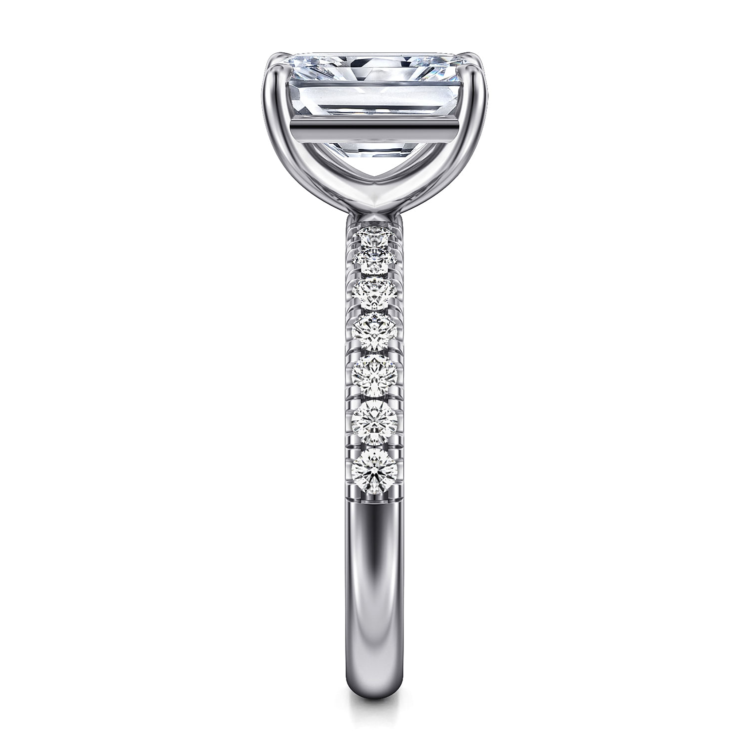 Winslow - 14K White Gold Radiant Cut Diamond Engagement Ring - 0.35 ct - Shot 4