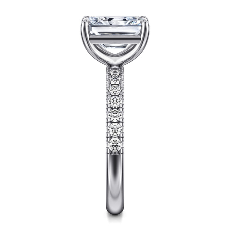 Winslow - 14K White Gold Radiant Cut Diamond Engagement Ring - 0.35 ct - Shot 4