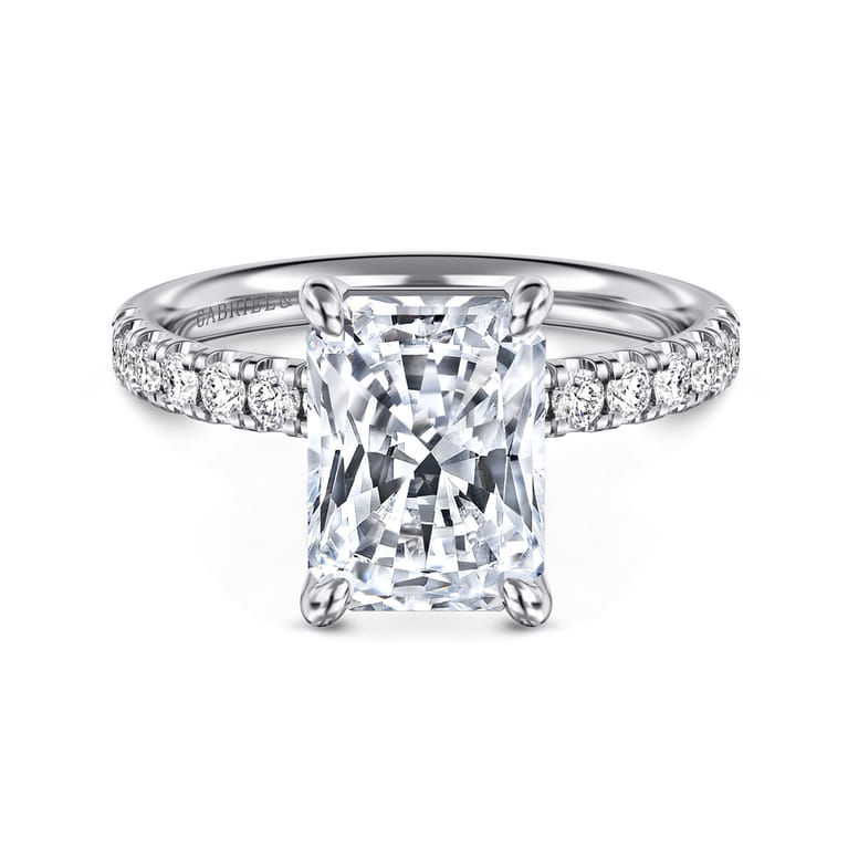 Winslow - 14K White Gold Radiant Cut Diamond Engagement Ring - 0.35 ct - Shot 1