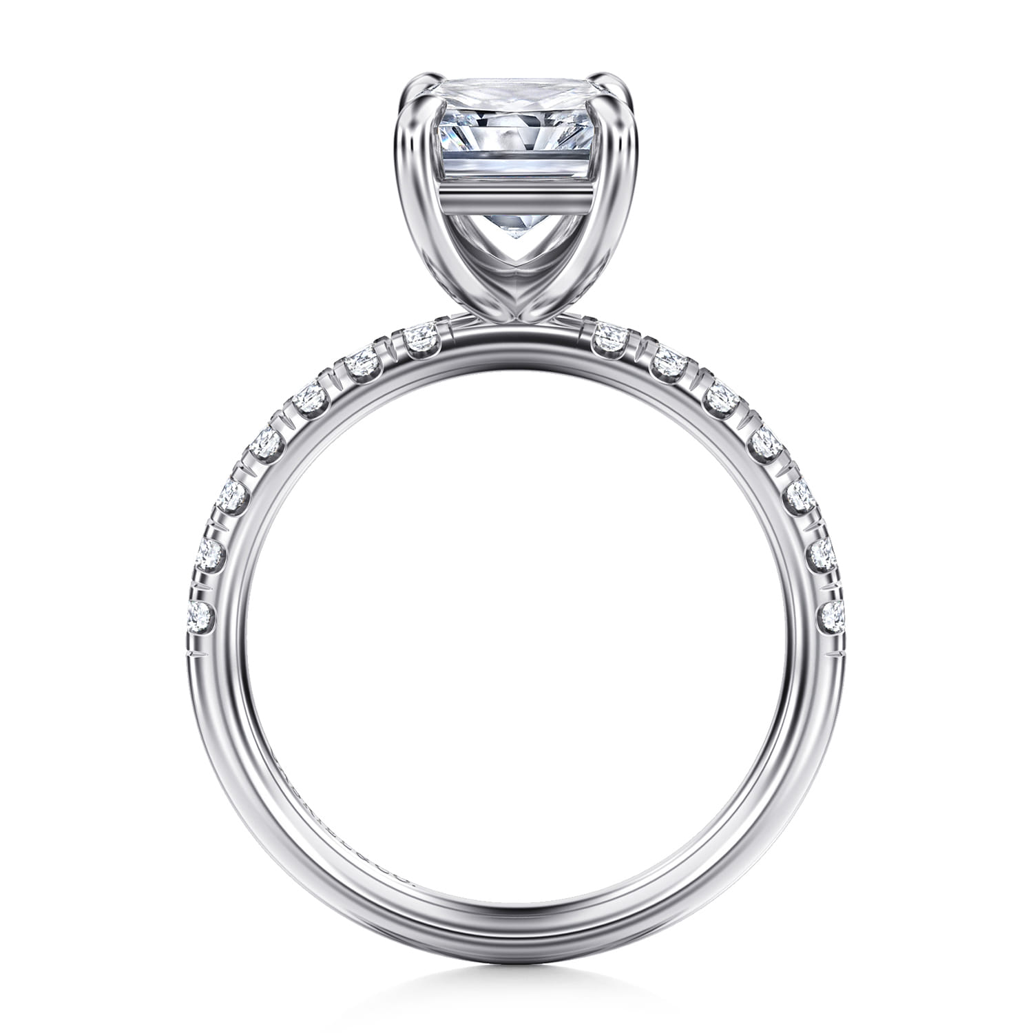 Winslow - 14K White Gold Radiant Cut Diamond Engagement Ring - 0.35 ct - Shot 2