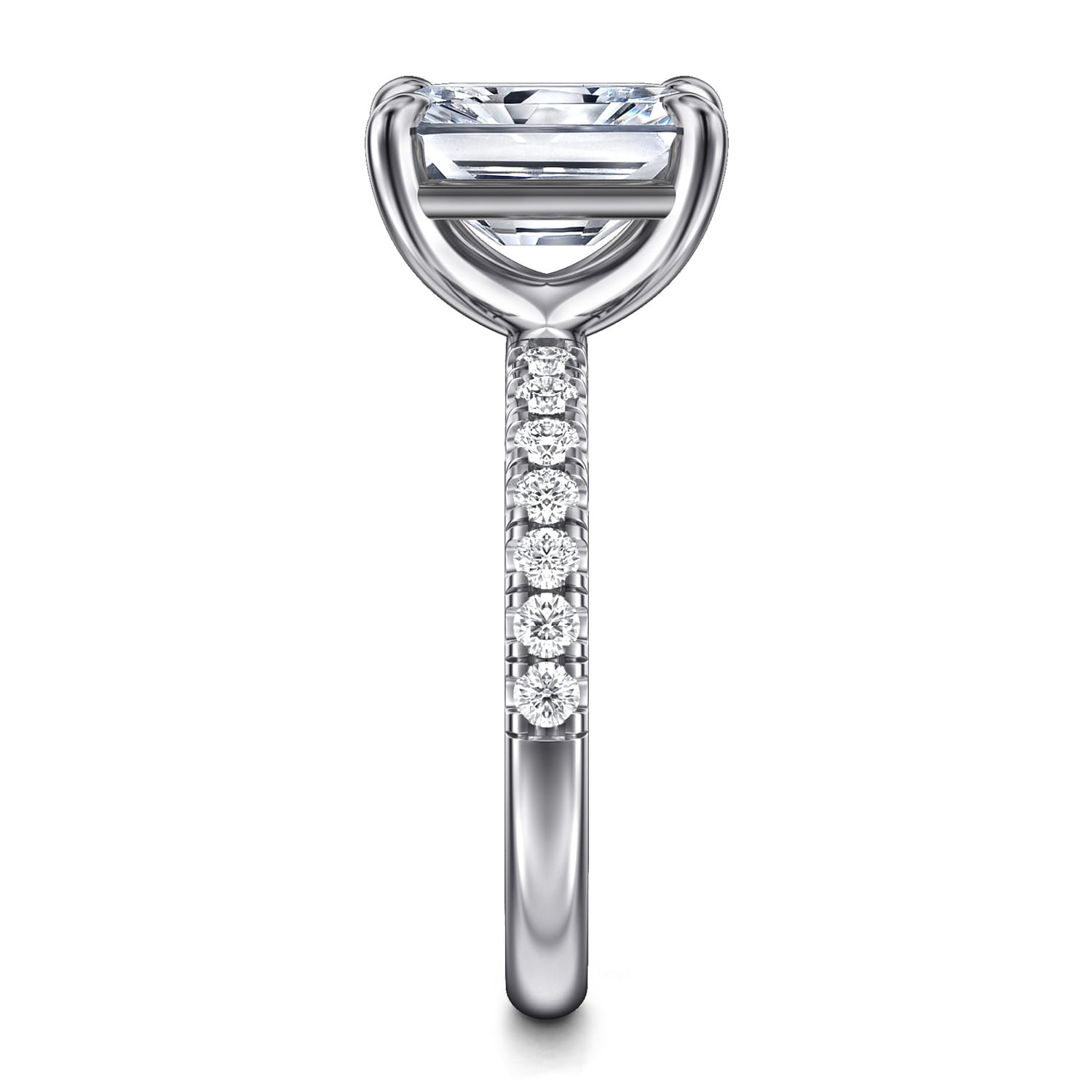 Winslow - 14K White Gold Radiant Cut Diamond Engagement Ring - 0.35 ct - Shot 4