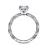 Sadie - 14K White Gold Rectangular Radiant Cut Diamond Engagement Ring - 0.12 ct