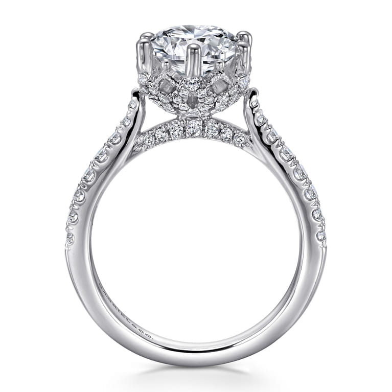 Genoa - 14K White Gold Diamond Engagement Ring - 0.55 ct - Shot 2