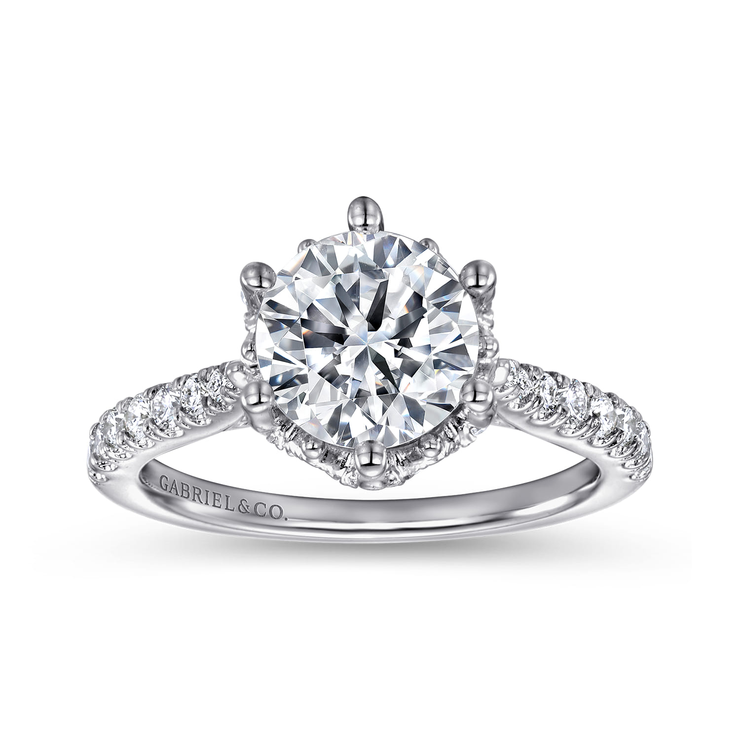 Genoa - 14K White Gold Diamond Engagement Ring - 0.55 ct - Shot 5