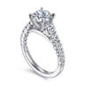 Taylor - 14K White Gold Round Diamond Engagement Ring - 0.95 ct