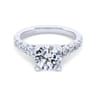 Taylor - 14K White Gold Round Diamond Engagement Ring - 0.93 ct