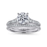 Hollis - 14K White Gold Round Diamond Engagement Ring - 0.21 ct
