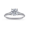 Hollis - 14K White Gold Round Diamond Engagement Ring - 0.21 ct
