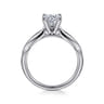 Quinn - 14K White Gold Round Diamond Channel Set Engagement Ring - 0.09 ct