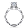 Quinn - 14K White Gold Round Diamond Engagement Ring - 0.09 ct