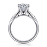 Quinn - 14K White Gold Round Diamond Engagement Ring - 0.1 ct