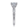 Quinn - 14K White Gold Round Diamond Engagement Ring - 0.1 ct