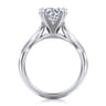 Quinn - 14K White Gold Round Diamond Channel Set Engagement Ring - 0.1 ct