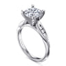 Quinn - 14K White Gold Round Diamond Channel Set Engagement Ring - 0.1 ct