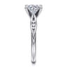 Quinn - 14K White Gold Round Diamond Channel Set Engagement Ring - 0.1 ct