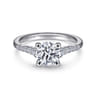 Reed - 14K White Gold Round Diamond Engagement Ring - 0.25 ct