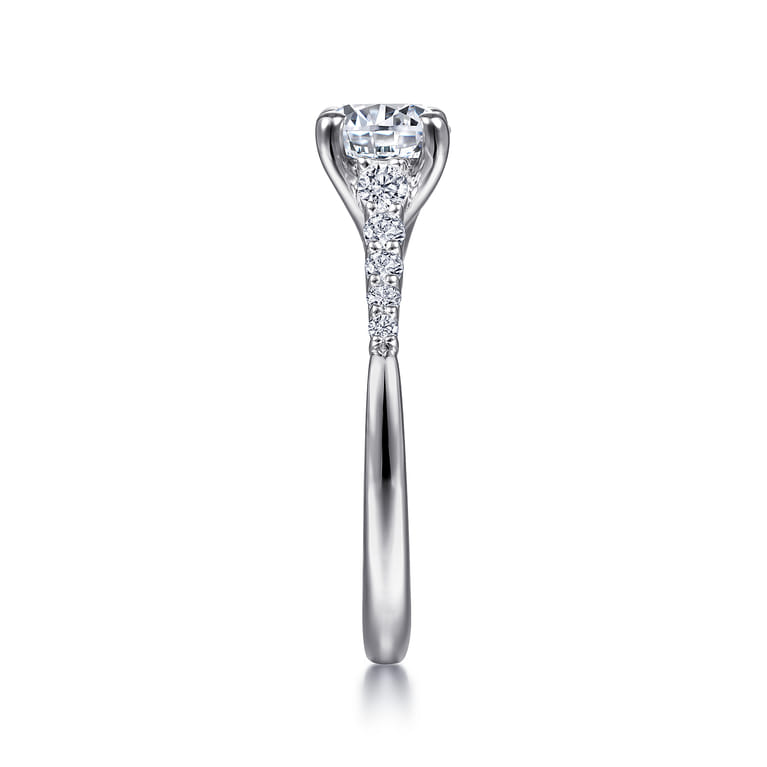 Reed - 14K White Gold Round Diamond Engagement Ring - 0.25 ct - Shot 5
