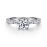 Avery - 14K White Gold Round Diamond Engagement Ring - 0.51 ct