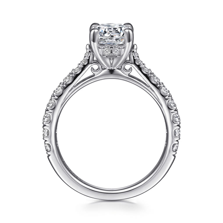 Avery - 14K White Gold Round Diamond Engagement Ring - 0.51 ct - Shot 2