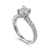 Avery - 14K White Gold Round Diamond Engagement Ring - 0.51 ct