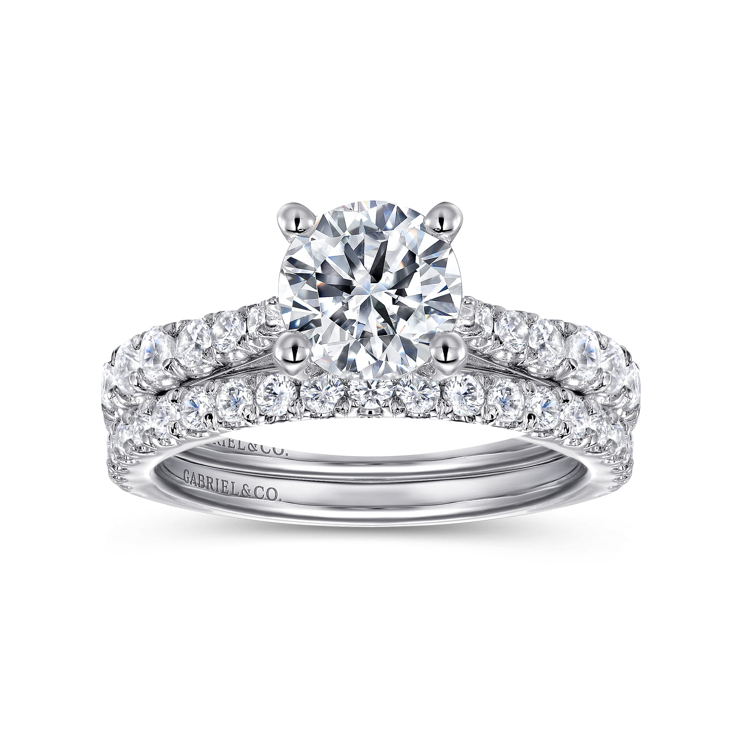 Avery - 14K White Gold Round Diamond Engagement Ring - 0.51 ct - Shot 4