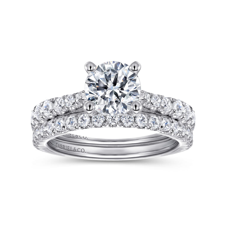 Avery - 14K White Gold Round Diamond Engagement Ring - 0.51 ct - Shot 4