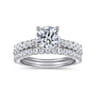 Avery - 14K White Gold Round Diamond Engagement Ring - 0.51 ct