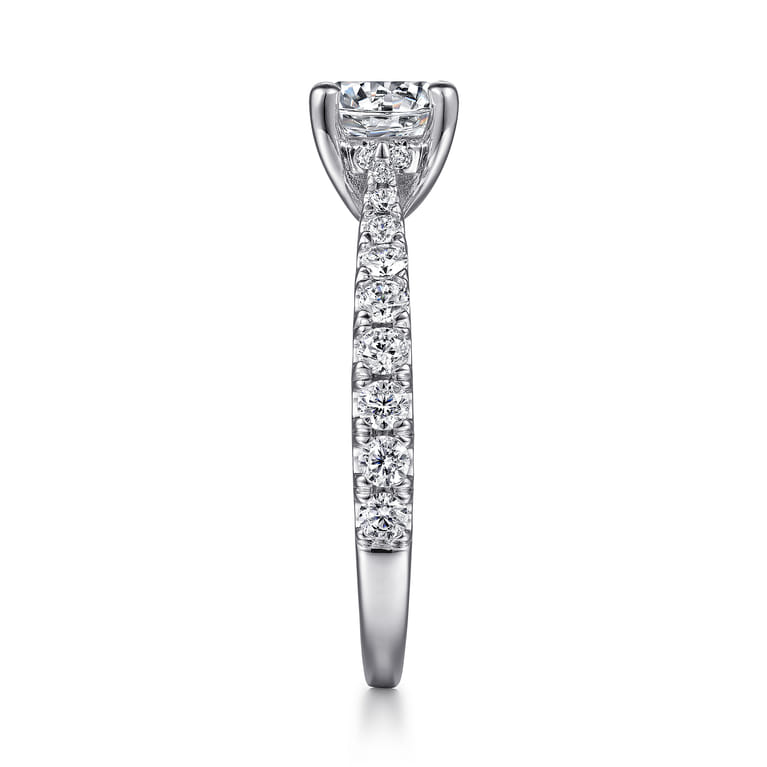 Avery - 14K White Gold Round Diamond Engagement Ring - 0.51 ct - Shot 5