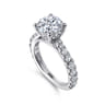 Avery - 14K White Gold Round Diamond Engagement Ring - 0.82 ct
