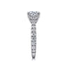 Avery - 14K White Gold Round Diamond Engagement Ring - 0.82 ct