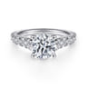Piper - 14K White Gold Round Diamond Engagement Ring - 0.76 ct