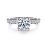 Amira - 14K White Gold Round Diamond Engagement Ring - 0.52 ct
