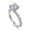 Amira - 14K White Gold Round Diamond Engagement Ring - 0.52 ct