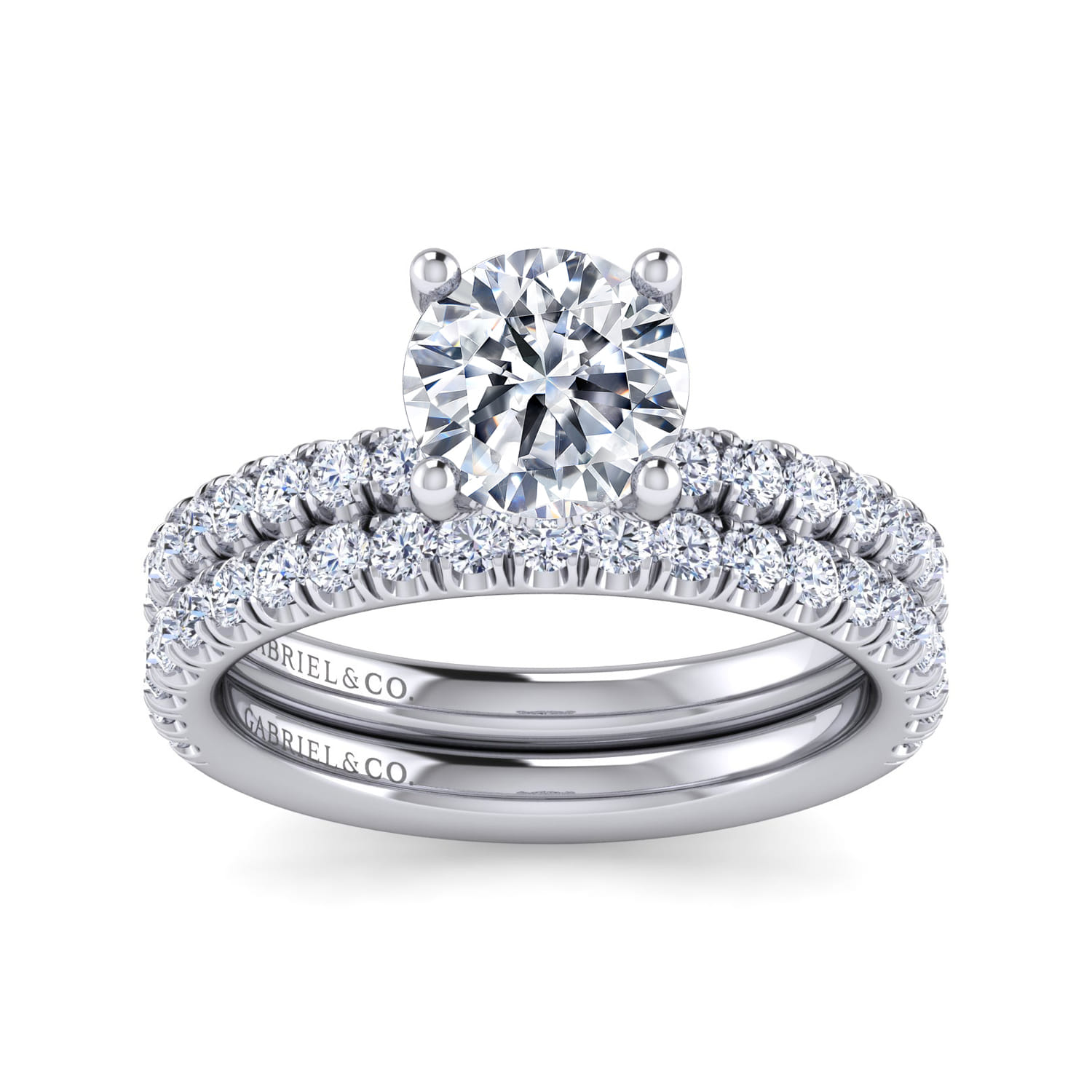 Amira - 14K White Gold Round Diamond Engagement Ring - 0.52 ct - Shot 4