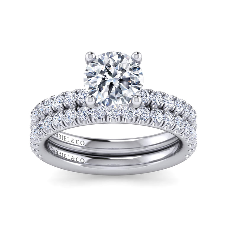 Amira - 14K White Gold Round Diamond Engagement Ring - 0.52 ct - Shot 4
