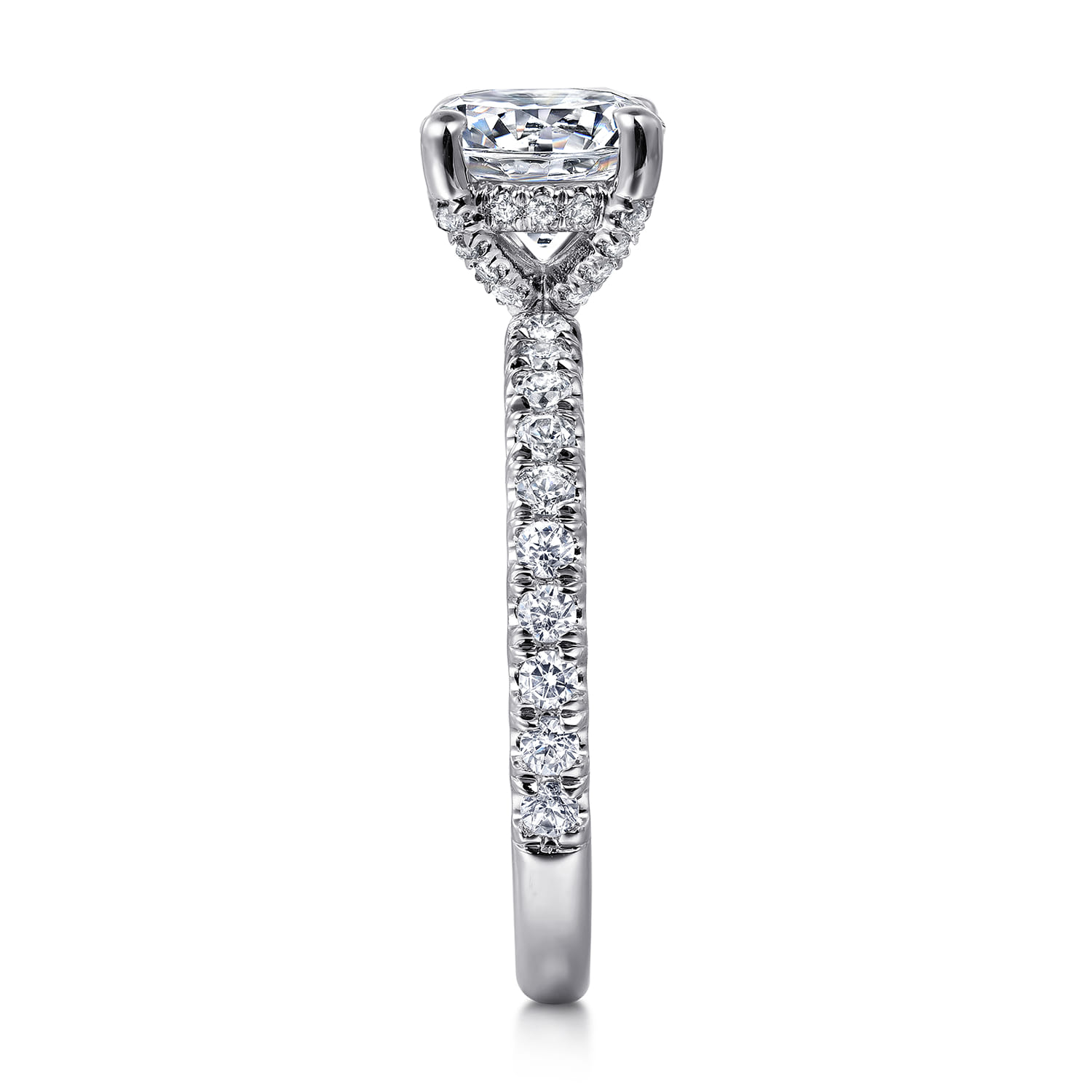 Amira - 14K White Gold Round Diamond Engagement Ring - 0.52 ct - Shot 5