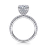 Amira - 14K White Gold Round Diamond Engagement Ring - 0.52 ct