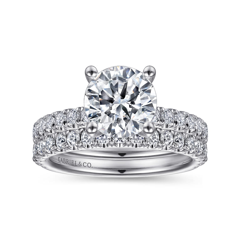 Amira - 14K White Gold Round Diamond Engagement Ring - 0.52 ct - Shot 4