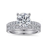 Amira - 14K White Gold Round Diamond Engagement Ring - 0.52 ct