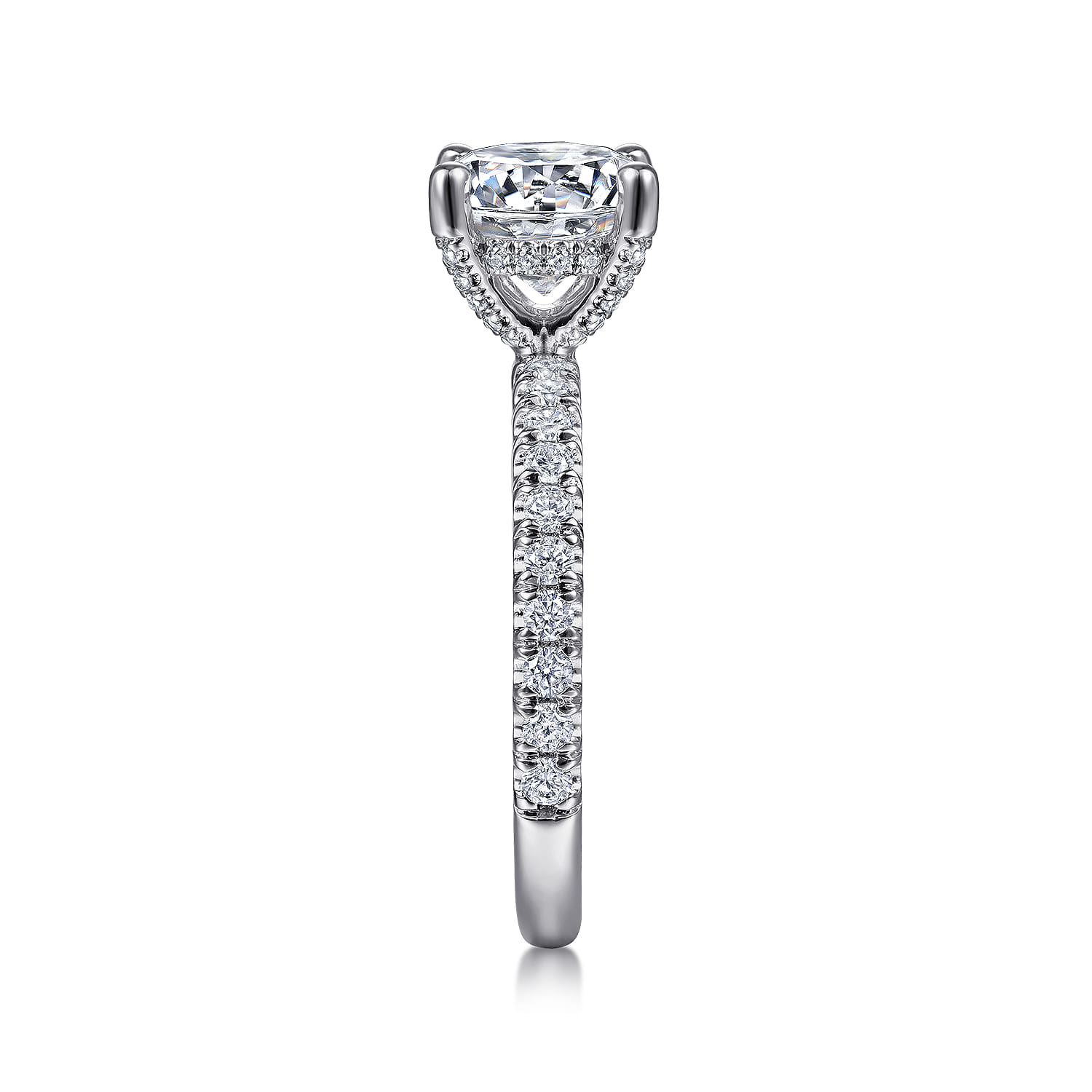 Amira - 14K White Gold Round Diamond Engagement Ring - 0.52 ct - Shot 5