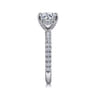 Amira - 14K White Gold Round Diamond Engagement Ring - 0.52 ct