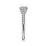 Jones - 14K White Gold Round Diamond Engagement Ring - 0.4 ct