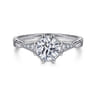 Sanna - 14K White Gold Round Diamond Engagement Ring - 0.09 ct