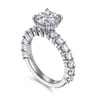 Brosnan - 14K White Gold Round Diamond Engagement Ring - 1.1 ct