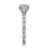 Brosnan - 14K White Gold Round Diamond Engagement Ring - 1.1 ct